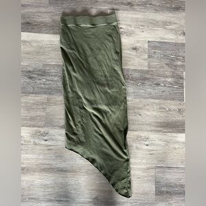 Frank & Eileen 100% Cotton Tee Lab Asymmetrical Skirt Olive Green S